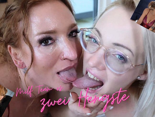 MILF-Team zerfi**t von zwei Stechern: Schmatzende fo**e & Fresse voll! ??