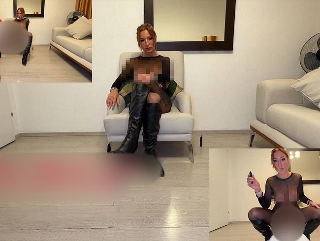Sexy-Rachel's Porno Video: Riesen-dil*o in Schlappschw**z-Fresse! Domina Rachel zerfi**t skla*enmaul